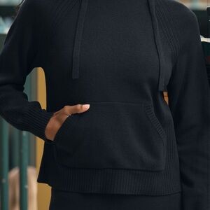 Anthropologie Daily Practice Black Racing Hoodie Women’s XL